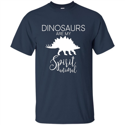 Dinosaur T-Shirt Dinosaurs Are My Spirit Animal Navy