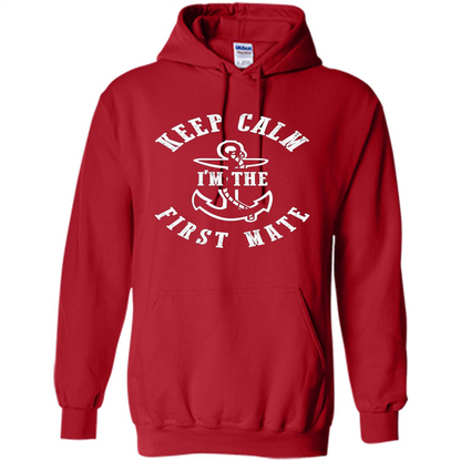 Boat Captain T-shirt Keep Calm I'm The First Mate Red