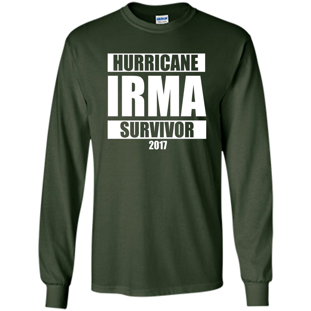 Hurricane Irma Survivor T-shirt 2017 Forest Green