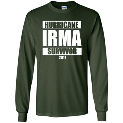 Hurricane Irma Survivor T-shirt 2017 Forest Green