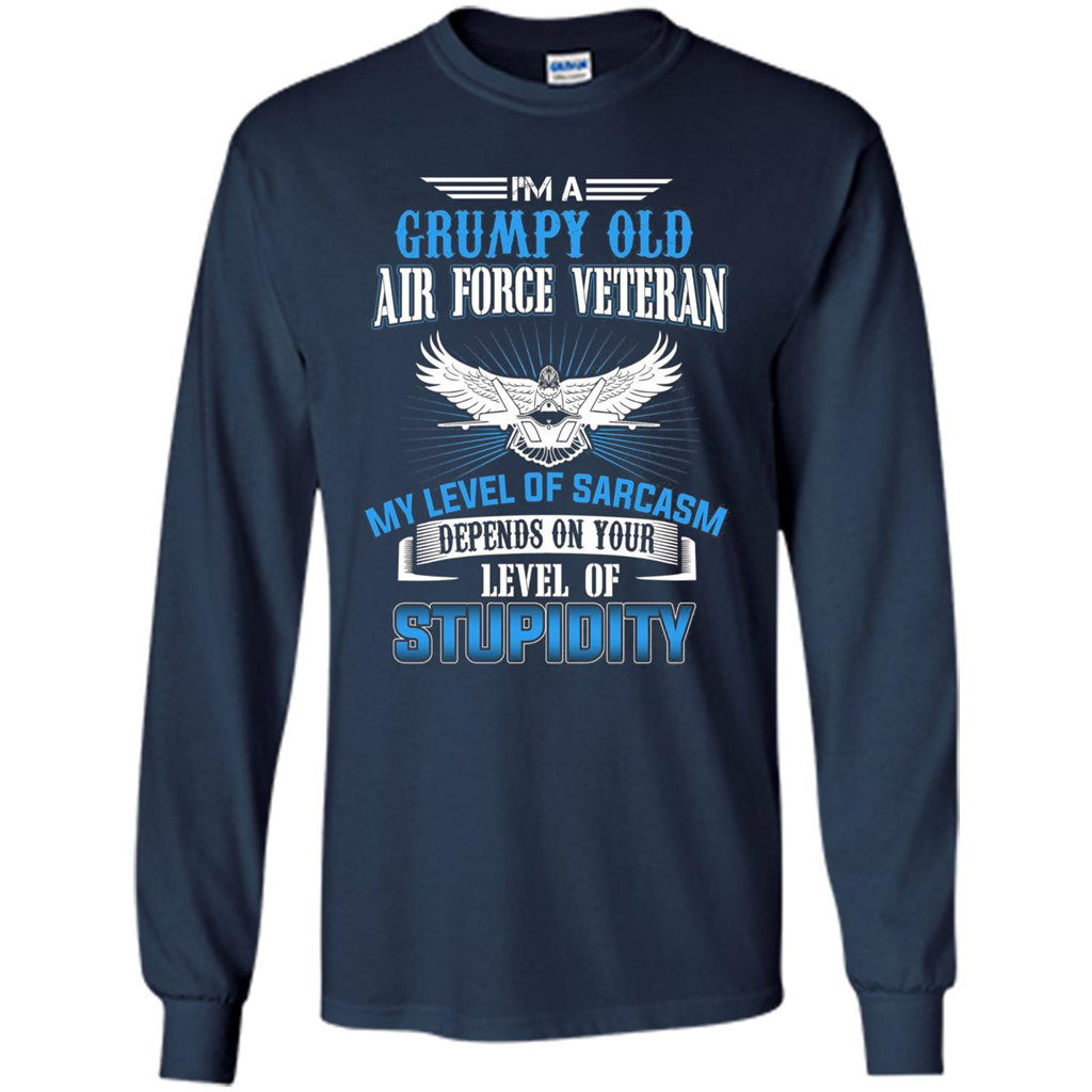I'm A Grumpy Old Air Force Veteran T-shirt Navy
