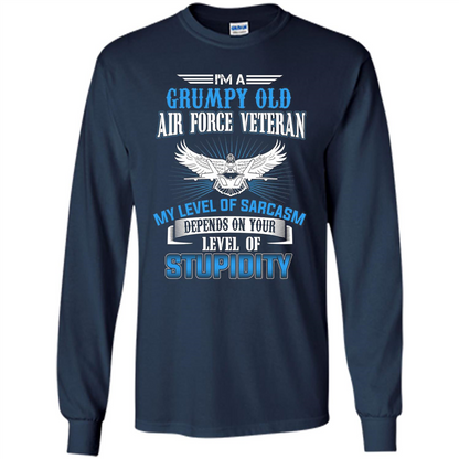 I'm A Grumpy Old Air Force Veteran T-shirt Navy