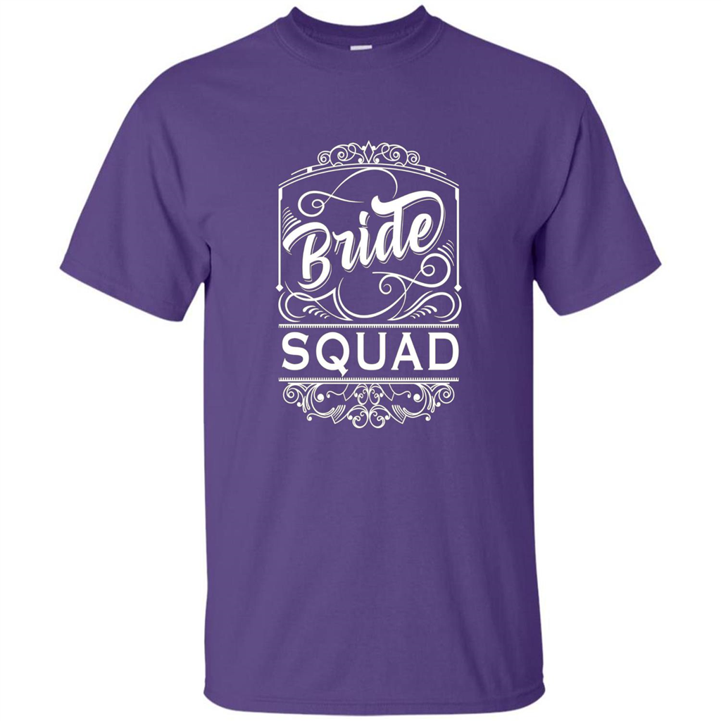 Bride Squad T-shirt Womens Bachelorette Party Bridesmaids Purple