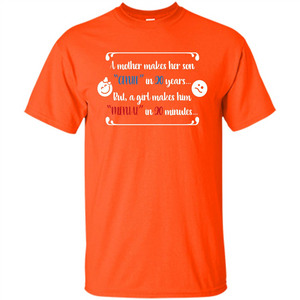 Funny T-shirt A Girl Makes Him Mental In 20 Minuutes