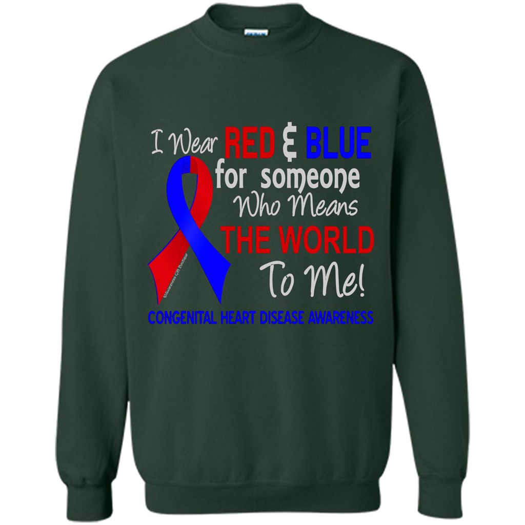 Congenital Heart Disease CHD T-Shirt Means The World To Me Forest Green