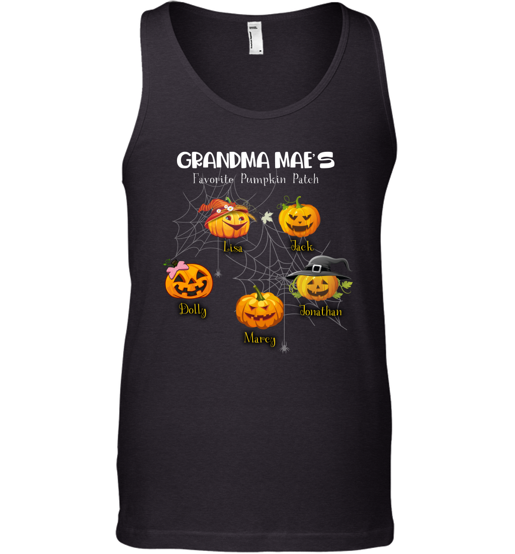 Grandma mae's favorite pumpkin patch Halloween Custom Tank Top Tank Top Black