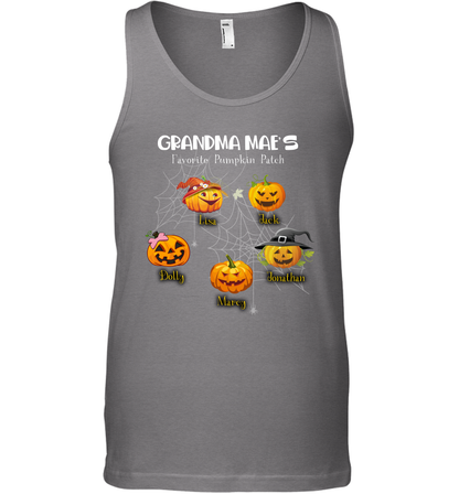 Grandma mae's favorite pumpkin patch Halloween Custom Tank Top Tank Top Graphite Heather