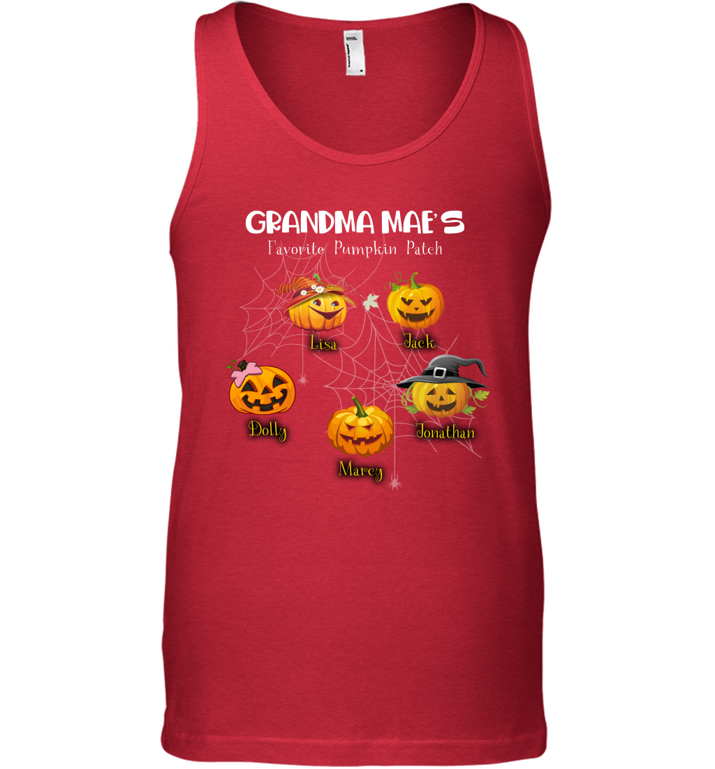 Grandma mae's favorite pumpkin patch Halloween Custom Tank Top Tank Top Red