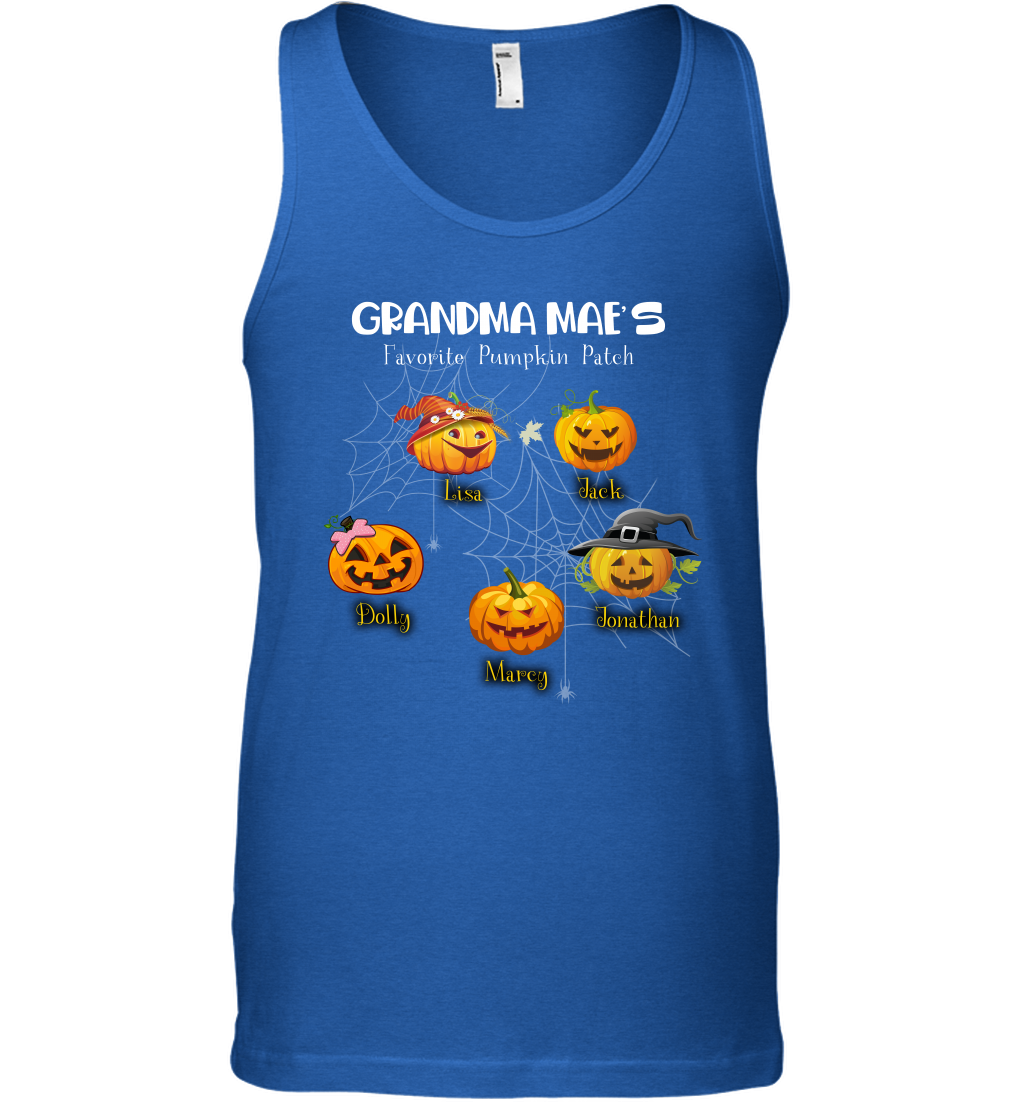 Grandma mae's favorite pumpkin patch Halloween Custom Tank Top Tank Top Royal