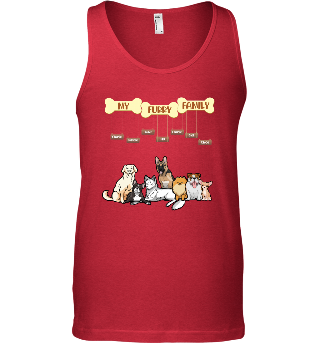 My Furry Family Tank Top Tank Top Red