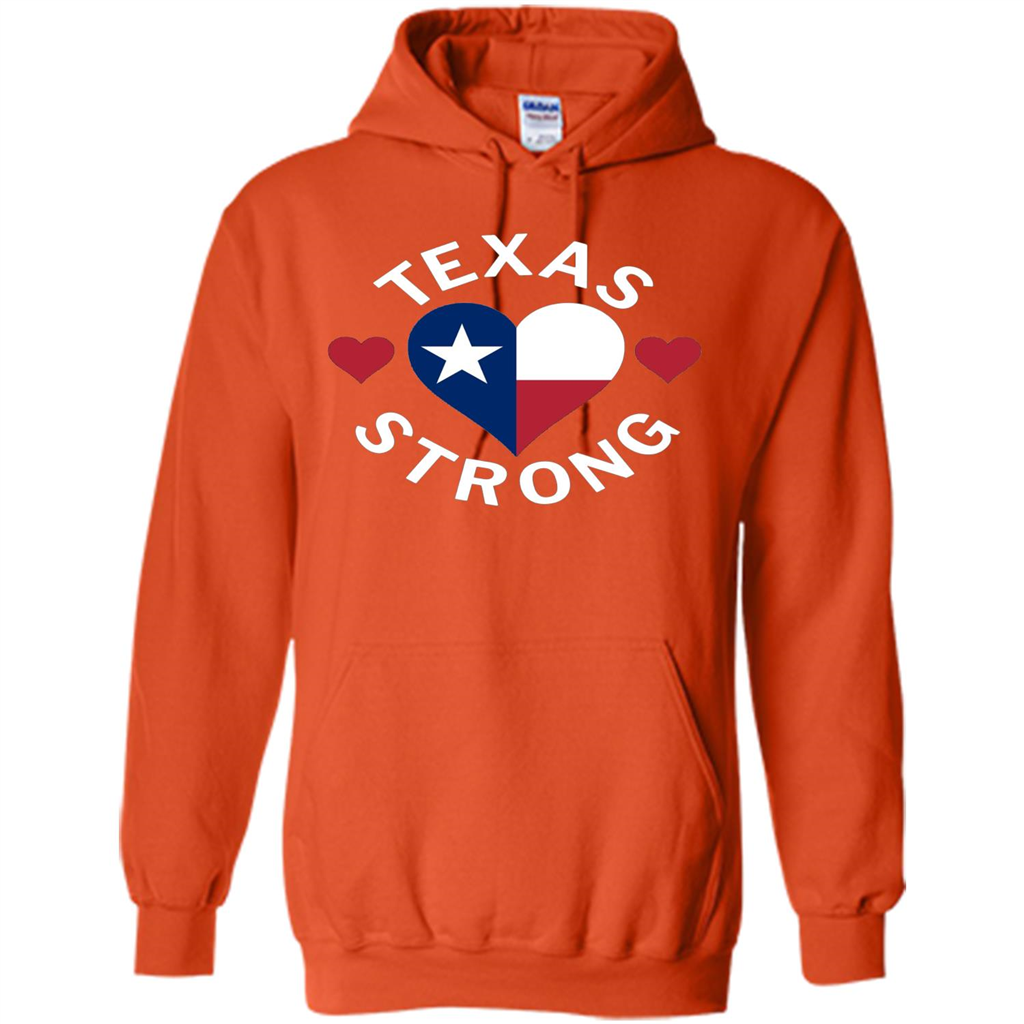 Texas Strong Hurricane Harvey Heart 2017 T-shirt Orange