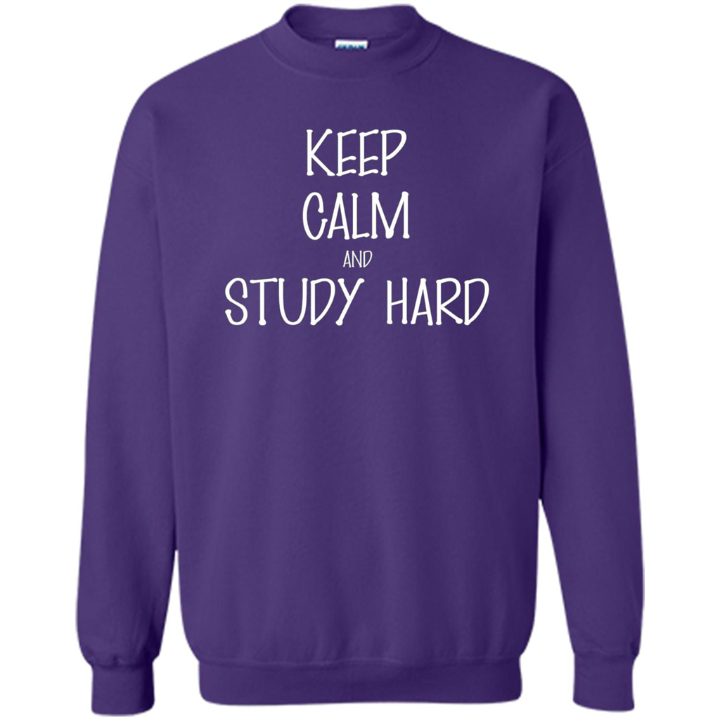 Keep Calm T-shirt Keep Calm and Study Hard T-shirt Purple