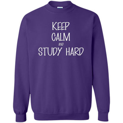 Keep Calm T-shirt Keep Calm and Study Hard T-shirt Purple