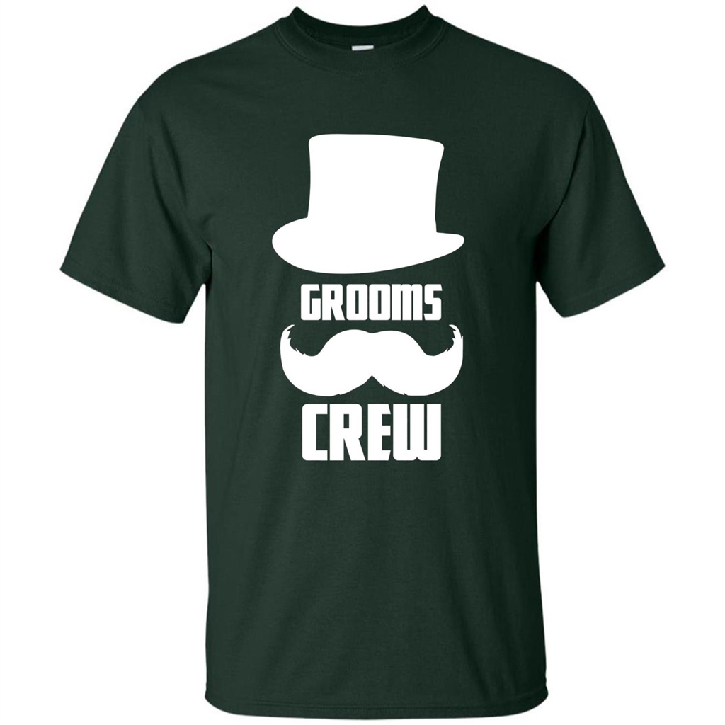 Grooms Crew T-shirt Funny Bachelor and Groom Party T-Shirt Forest Green