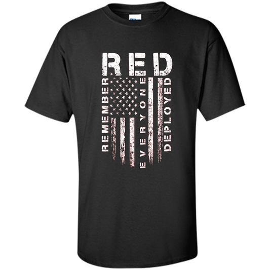 Red Friday - Remember Everyone Veteran Deployed T-shirt Black