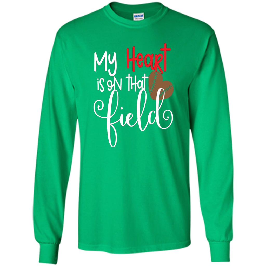 My Heart Is On That Field Football T-shirt Irish Green