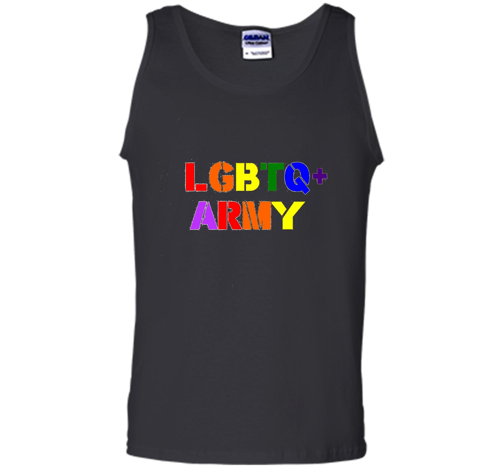 LGBTQ+ Army T-Shirt cool shirt Black