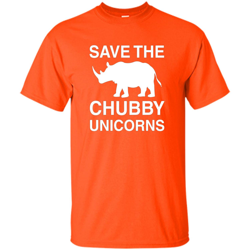 Save the Chubby Unicorns T Shirt For Men, Womens, and Kids Orange