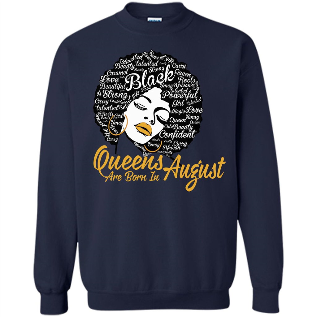Queen Are Born In August T-shirt Navy