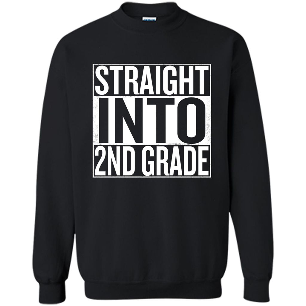 Straight Into 2nd Grade Back To School T-shirt School Day T-shirt Black