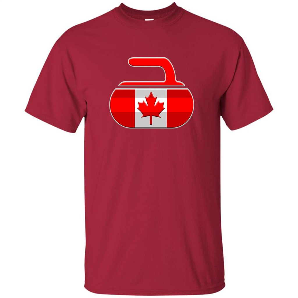 Canadian Curling Flag T-shirt Cardinal