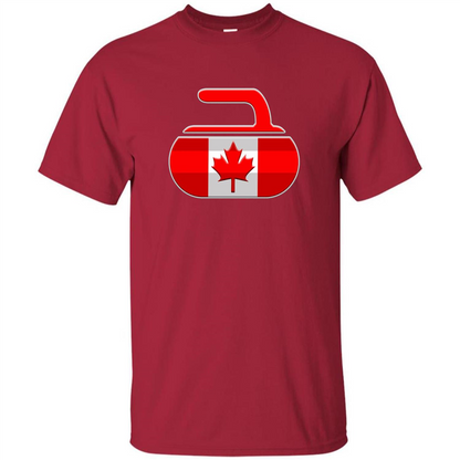Canadian Curling Flag T-shirt Cardinal