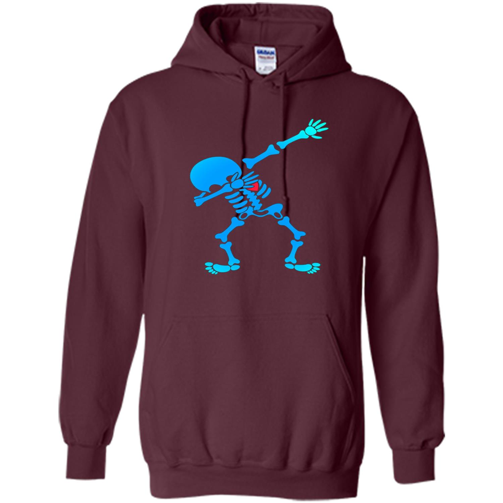 Dabbing Skeleton Halloween 2017 T-shirt Maroon