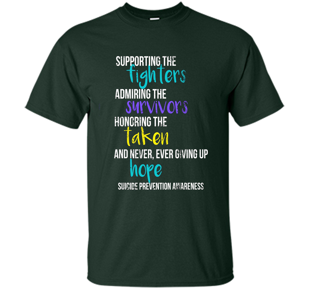 Vintage Suicide Prevention Awareness T-Shirt Distressed t-shirt Forest Green