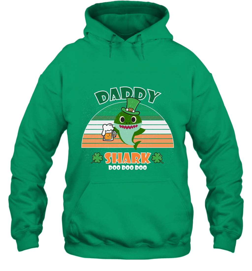 Irish Daddy Shark Saint Patricks Day Family Shirt Hoodie Irish