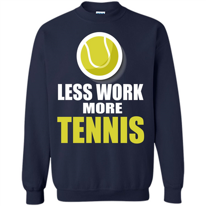 Tennis T-shirt Less Work More Tennis Navy