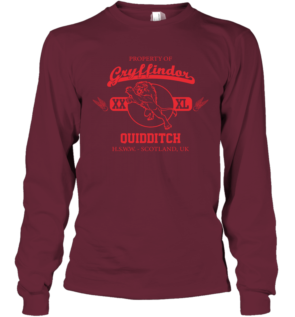 Property Of Gryffindor Quidditch Harry Potter Long Sleeve T-Shirt