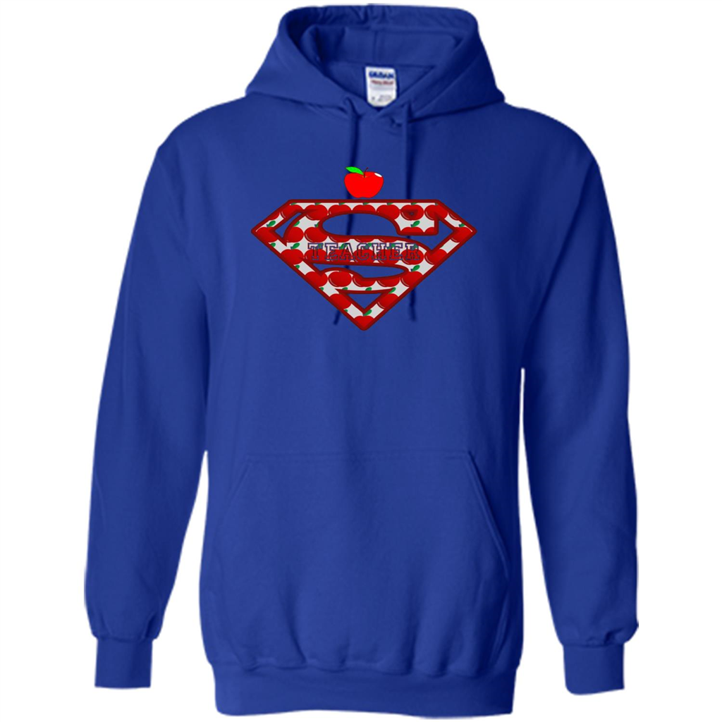 Super Superhero Teacher T-shirt School Day T-shirt Royal