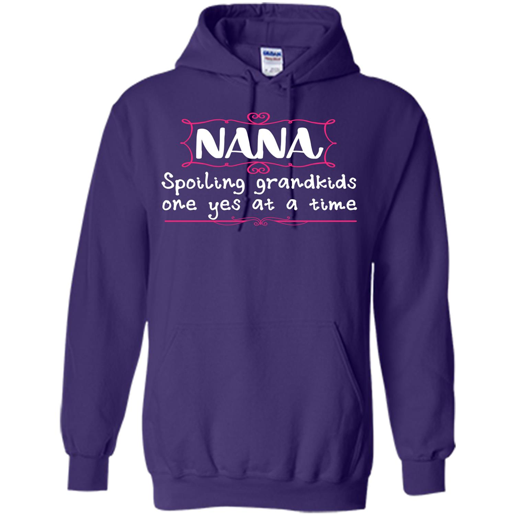 Nana T-shirt Nana Spoiling Grandkids One Yes At A Time Purple