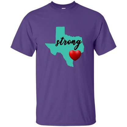 Texas Strong Support Texans T-shirt Purple