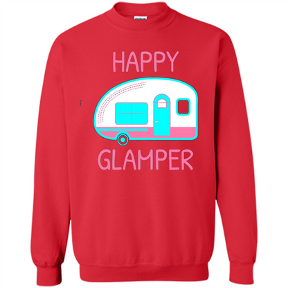Happy Glamper - Glamping Camping Gift Idea T-Shirt Red