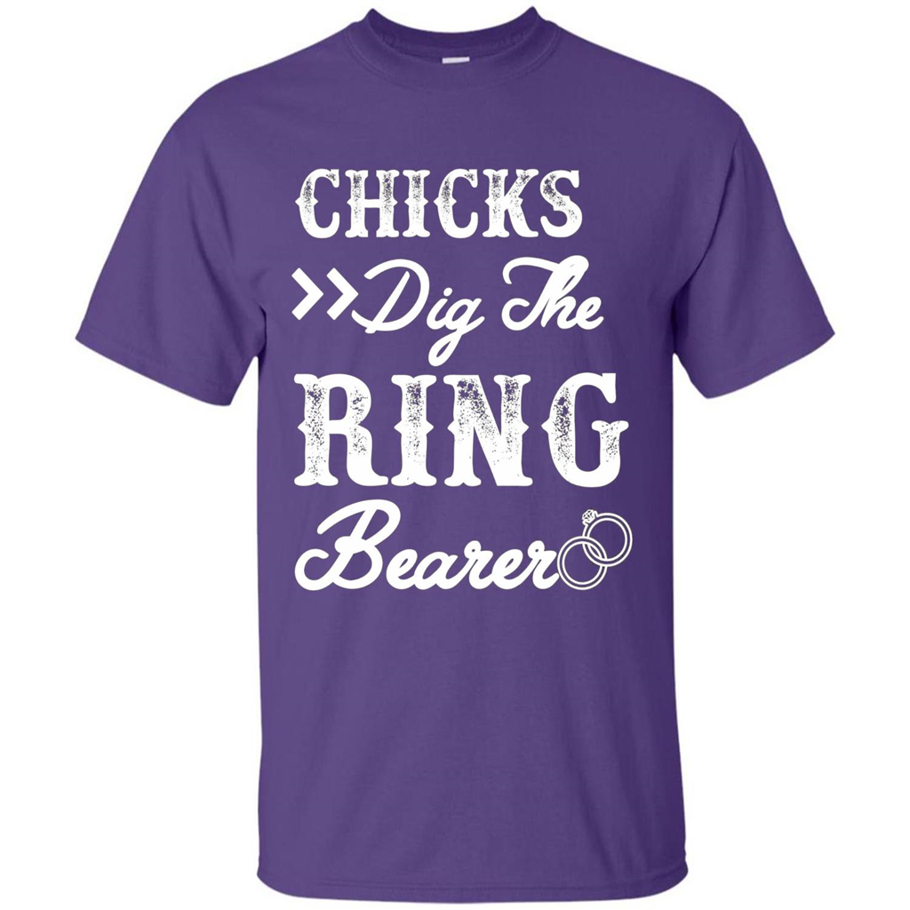 Ring Bearer T-shirt Chicks Dig The Ring Bearer Purple