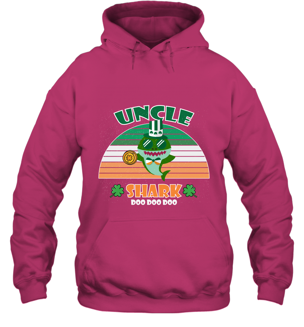 Irish Uncle Shark Saint Patricks Day Family Shirt Hoodie Heliconia