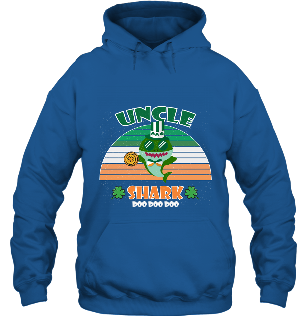 Irish Uncle Shark Saint Patricks Day Family Shirt Hoodie Royal