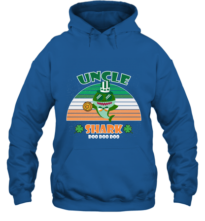 Irish Uncle Shark Saint Patricks Day Family Shirt Hoodie Royal