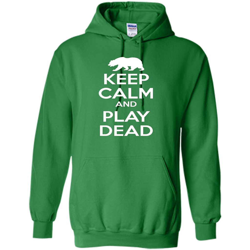 Keep Calm and Play Dead Bear T-shirt Irish Green