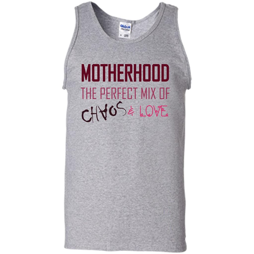 Motherhood T-shirt The Perfect Mix Of Chaos And Love Sport Grey