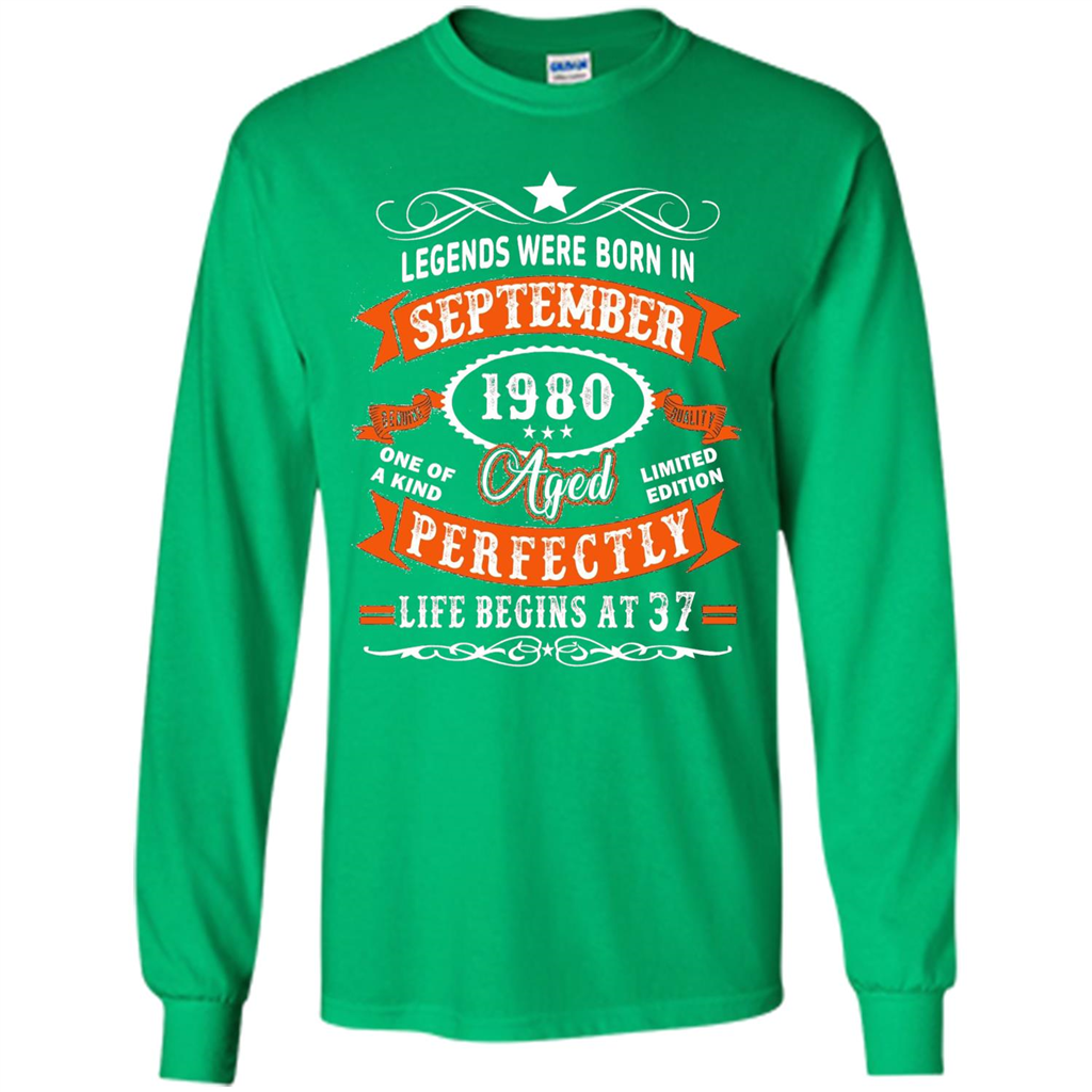 Legends Were Born In September 1980 T-shirt Birthday Gift T-shirt Irish Green