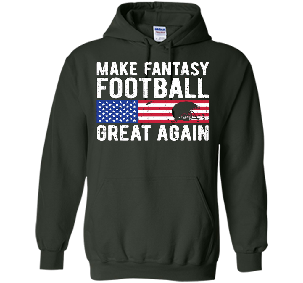 Football T-shirt Make Fantasy Football Great Again Forest Green