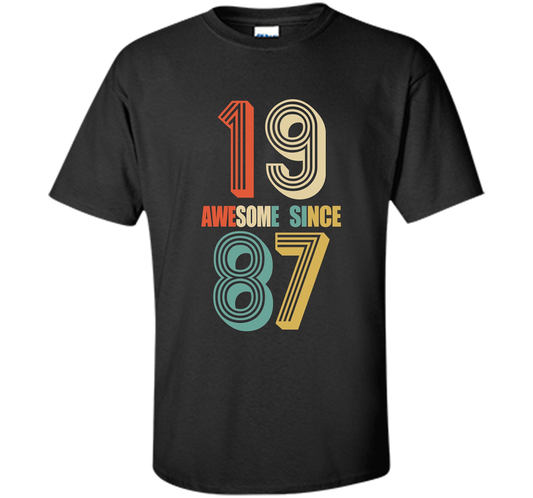 Awesome Since 1987 T-shirt 30 yrs old Bday 30th Birthday Tee T-shirt Royal
