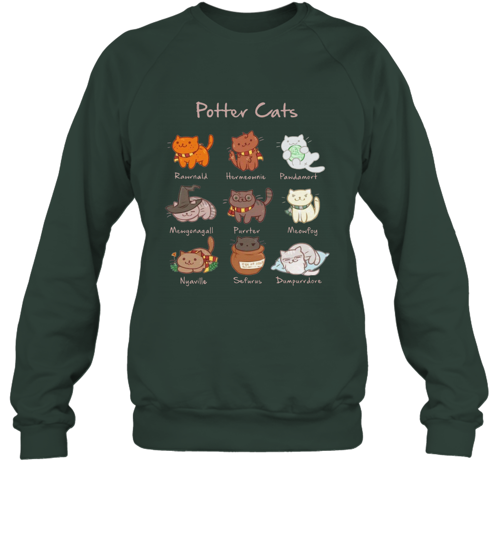 Potter Cats Harry Potter Fan Sweatshirt Sweatshirt Forest