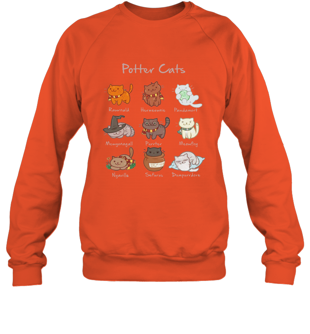 Potter Cats Harry Potter Fan Sweatshirt Sweatshirt Orange