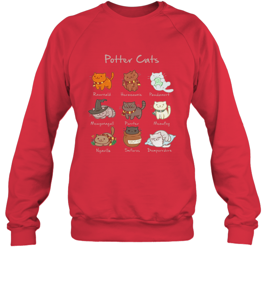Potter Cats Harry Potter Fan Sweatshirt Sweatshirt Red