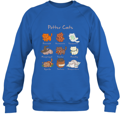Potter Cats Harry Potter Fan Sweatshirt Sweatshirt Royal