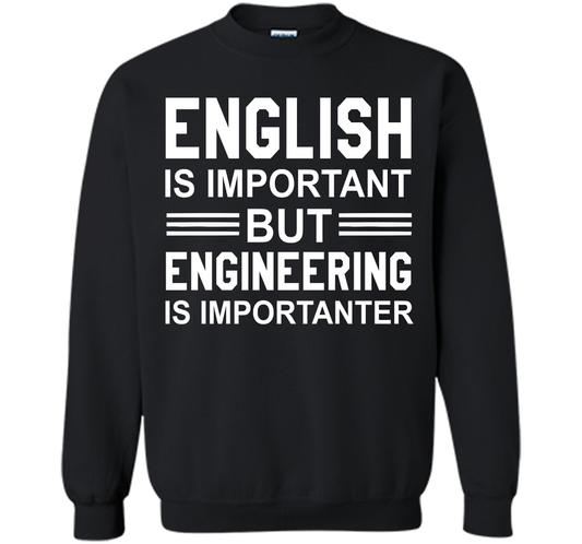 English Is Important But Engineering Is Importanter T-shirt Black