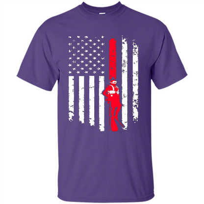 The American Flag Scuba Diving T-shirt Purple